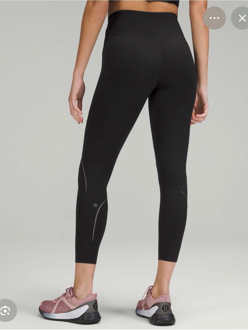 lululemon Base Pace High-Rise Reflective Black Leggings - Size 4